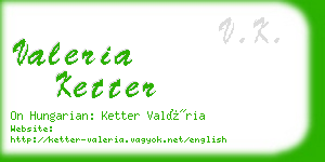 valeria ketter business card